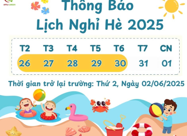 ☀️ THÔNG BÁO LỊCH NGHỈ HÈ NĂM HỌC 2024 – 2025 ⛱️
