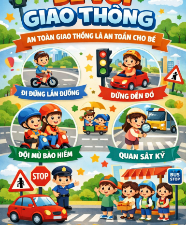 🚦🎉 HỘI THAO “BÉ VUI GIAO THÔNG” – THÁNG 3 AN TOÀN GIAO THÔNG 