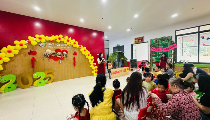  “TẾT VUI GẮN KẾT – XUÂN HỒNG YÊU THƯƠNG” RỘN RÀNG TẠI MẦM NON VƯỜN TÁO