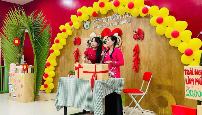  “TẾT VUI GẮN KẾT – XUÂN HỒNG YÊU THƯƠNG” RỘN RÀNG TẠI MẦM NON VƯỜN TÁO