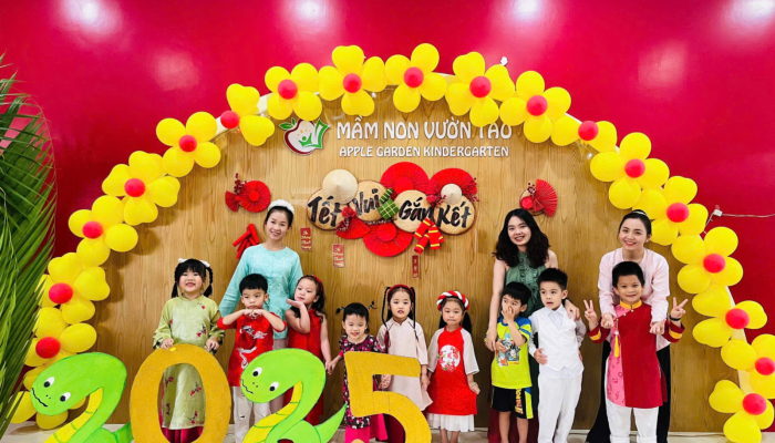  “TẾT VUI GẮN KẾT – XUÂN HỒNG YÊU THƯƠNG” RỘN RÀNG TẠI MẦM NON VƯỜN TÁO