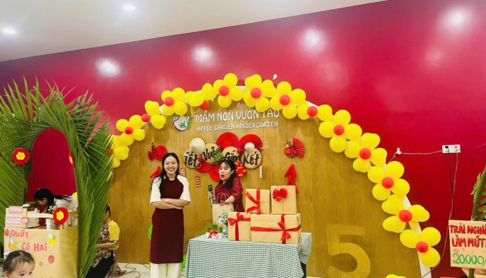  “TẾT VUI GẮN KẾT – XUÂN HỒNG YÊU THƯƠNG” RỘN RÀNG TẠI MẦM NON VƯỜN TÁO