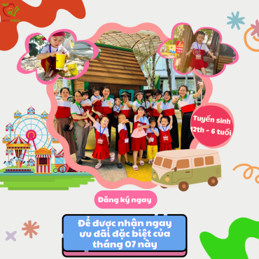 CÓ ĐIỀU GÌ HẤP DẪN ĐANG CHỜ ĐÓN BÉ TẠI TRƯỜNG MẦM NON VƯỜN TÁO TRONG THÁNG 07 NÀY ❓❓❓